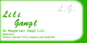 lili gangl business card